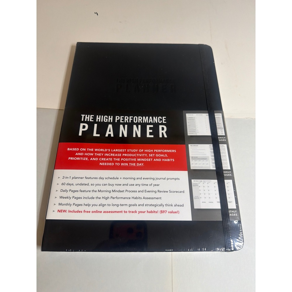 The High Performance Planner Brendon Burchard Undated 60 Day Journal Black New